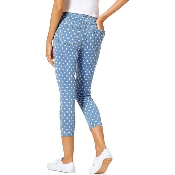 HUE Polka Dot High-Rise Denim Leggings - NWT - Size Medium - Picture 3 of 3